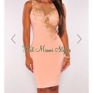 Baby pink lace dress